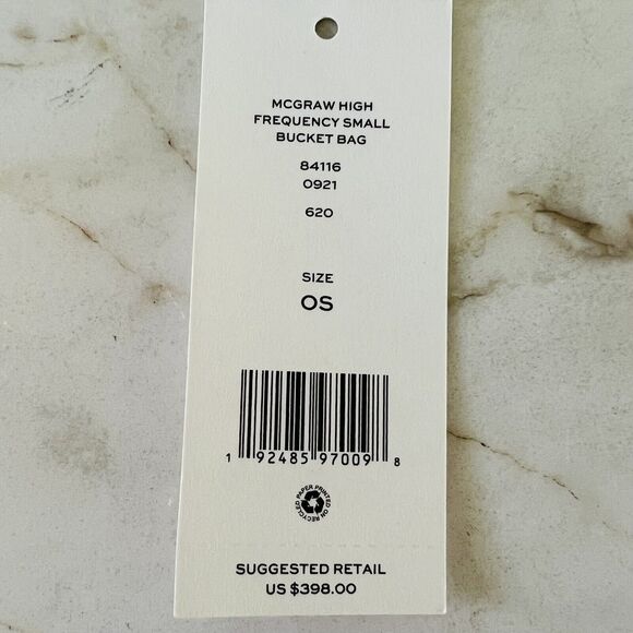 TORY BURCH McGraw Burgundy Leather High Frequency Small Bucket Crossbody Bag - Picture 11 of 11